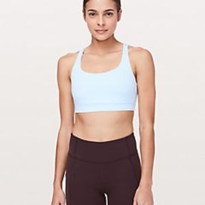 Lululemon Light Blue Energy Bra, Size 12